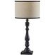 Zeek 27.75 inch 100.00 watt Black Wood Table Lamp Portable Light