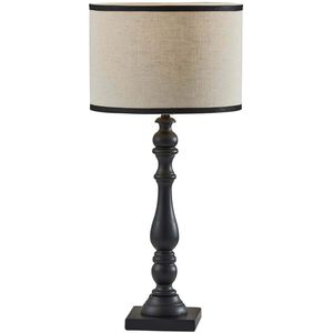 Zeek 27.75 inch 100.00 watt Black Wood Table Lamp Portable Light