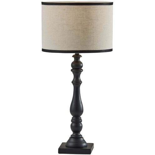 Zeek 27.75 inch 100.00 watt Black Wood Table Lamp Portable Light