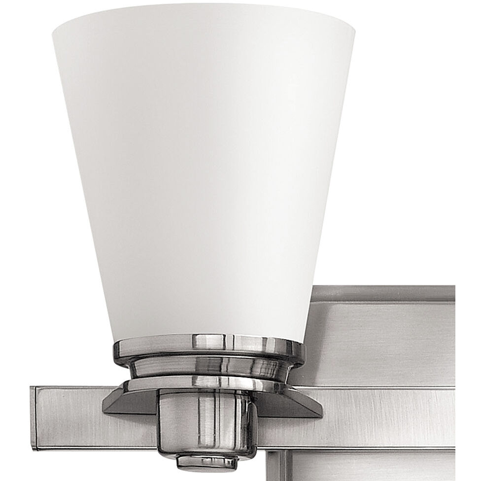 Avon 2 Light 14.5 inch Brushed Nickel Vanity Light Wall Light in Etched Opal