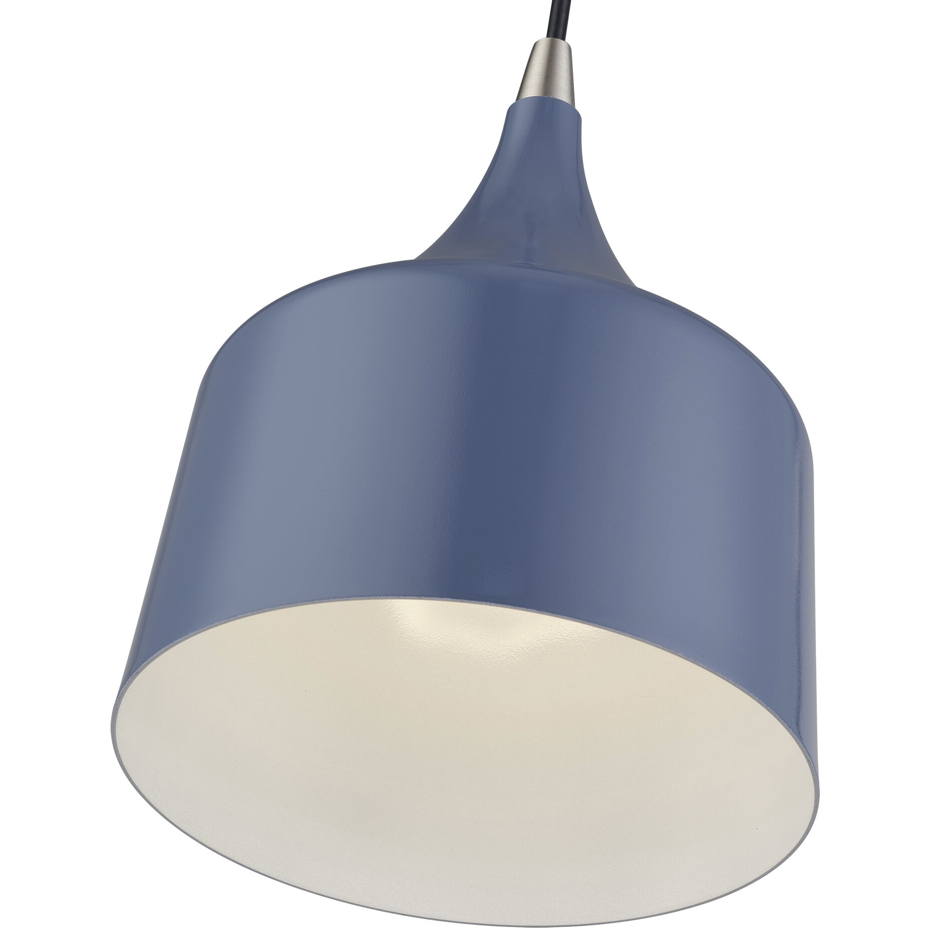 Bolita 8 inch Ocean Blue with Brushed Nickel Accents Pendant Ceiling Light