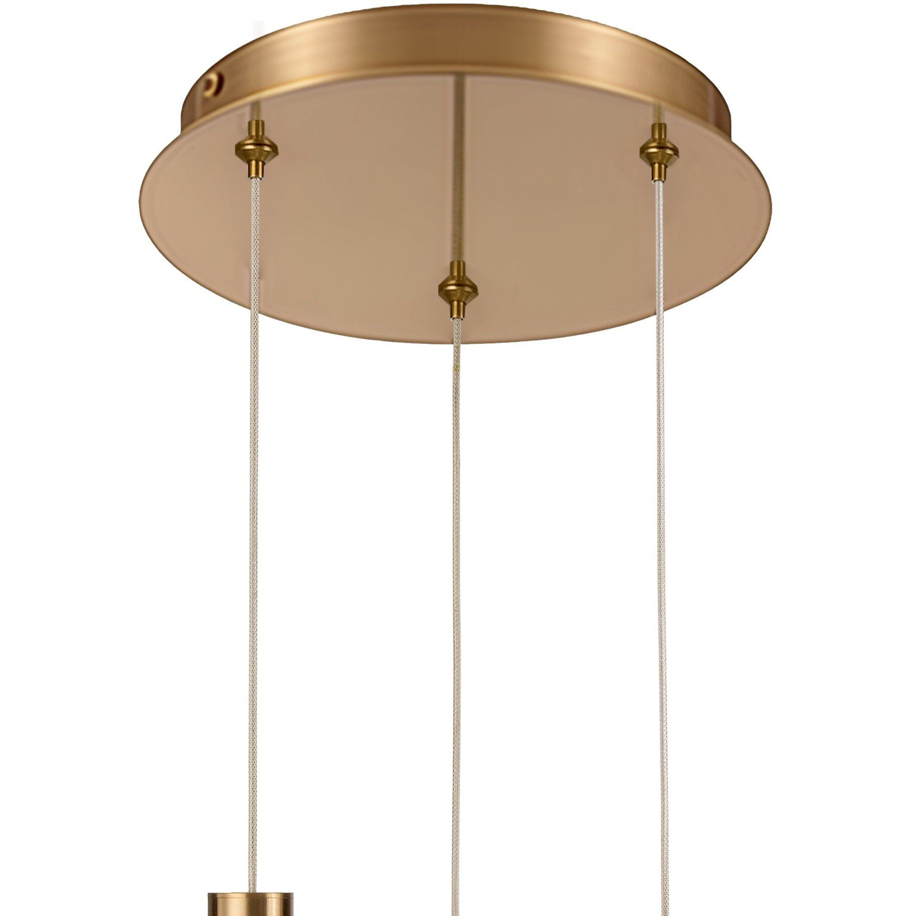 Aurora LED 10 inch Natural Brass Pendant Ceiling Light, Converts to Flush Mount