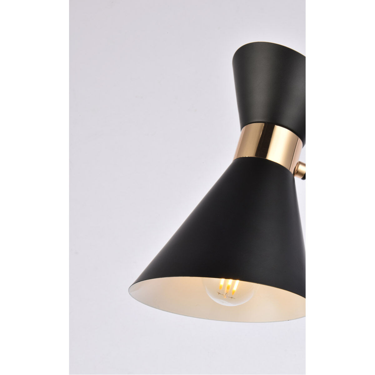 Halycon 1 Light 16.6 inch Black and Golden Bath Sconce Wall Light