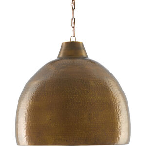Earthshine 1 Light 22 inch Vintage Brass Pendant Ceiling Light, Large