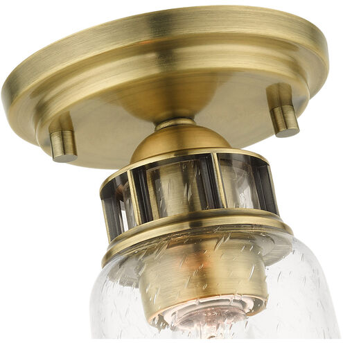 Lawrenceville 1 Light 5 inch Antique Brass Flush Mount Ceiling Light