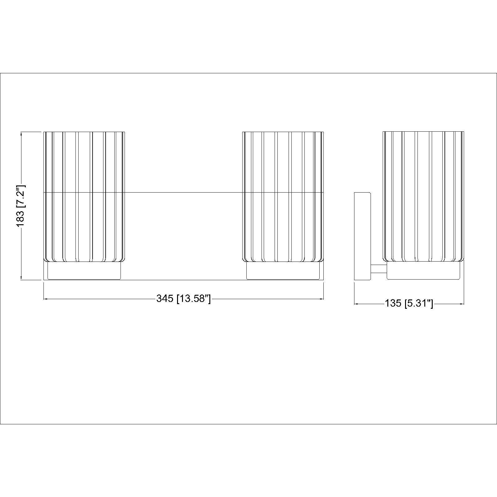 Burk 2 Light 13.75 inch Luxe Gold Bath Vanity Light Wall Light