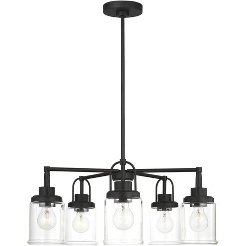 Anders 5 Light 24 inch Midnight Black Chandelier Ceiling Light