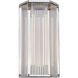 Sabre LED 8.63 inch Polished Nickel/Ribbed Glass ADA Wall/Ceiling Light Wall Light