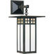 Glasgow 1 Light 19.12 inch Verdigris Patina Outdoor Wall Mount in Gold White Iridescent and White Opalescent
