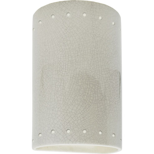 Ambiance 1 Light 9.5 inch White Crackle Outdoor Wall Sconce in Incandescent, Small