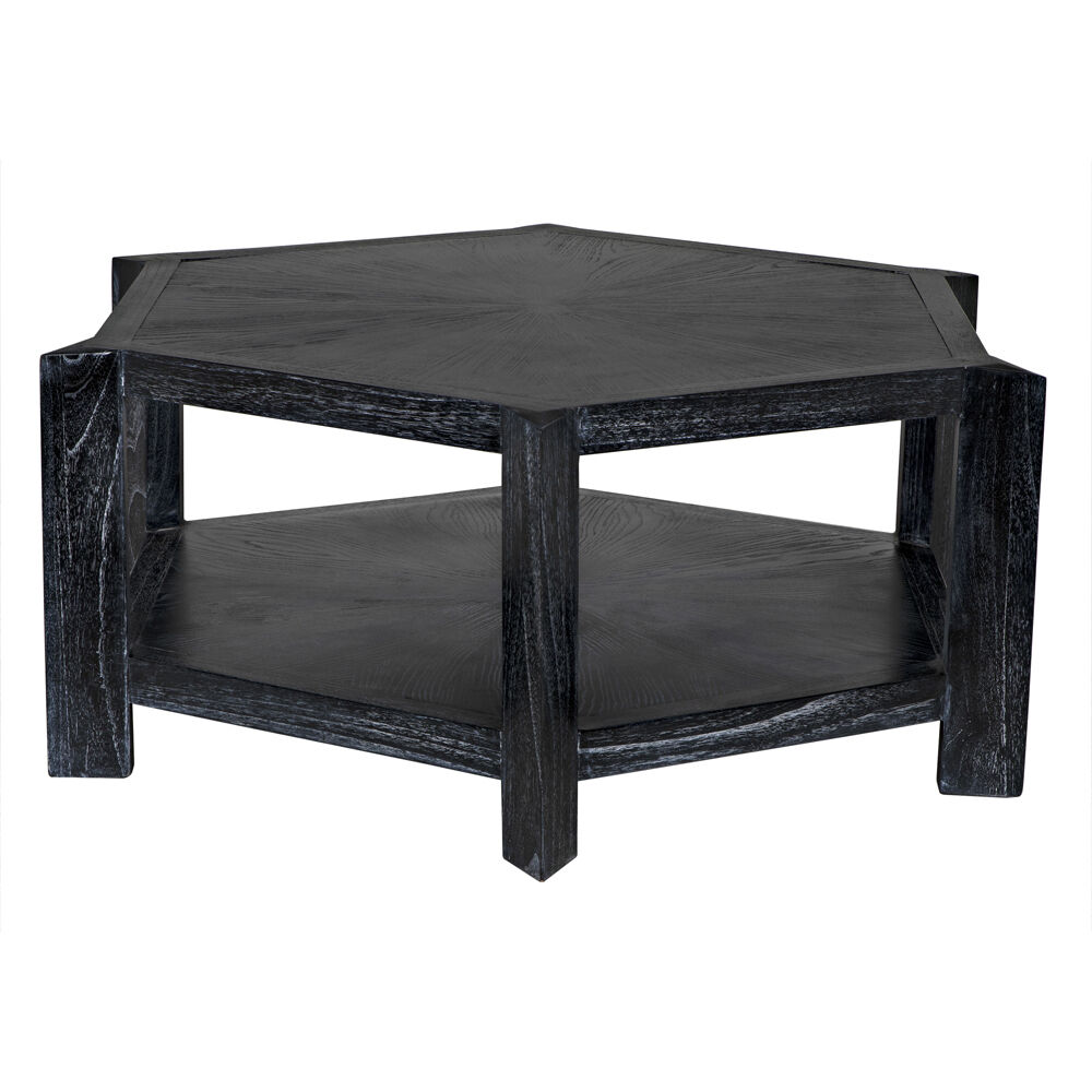 Yuhuda 46 X 46 inch Cincer Black Coffee Table in Cinder Black