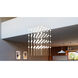 Constellation Cosmic Cube LED 20.5 inch Satin Brass Chandelier Ceiling Light in 3000K, White Optical Acrylic, 10 FT. Cord