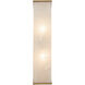 Abbott 2 Light 4.25 inch Vintage Brass Bath Vanity Light Wall Light in Vintage Brass and Alabaster