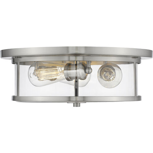 Savannah 3 Light 15.75 inch Brushed Nickel Flush Mount Ceiling Light