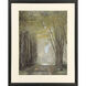 Quiet in the Mist Green and Black and Yellow Framed Art