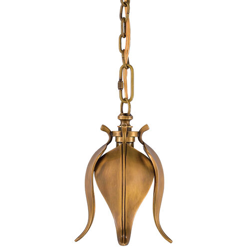 Iota 1 Light 6 inch Vintage Brass Pendant Ceiling Light