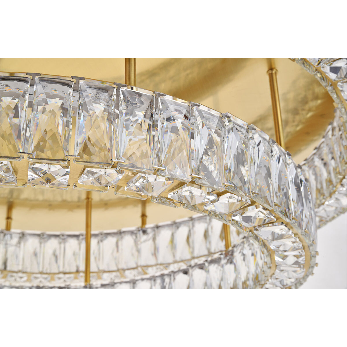 Monroe LED 34 inch Gold Chandelier Ceiling Light
