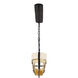 Blonde Moment 5 Light 46.25 inch Matte Black and Honey with Medium Oak Linear Pendant Ceiling Light