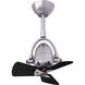 Atlas Diane 16 inch Brushed Nickel with Matte Black Wood Blades Ceiling Fan