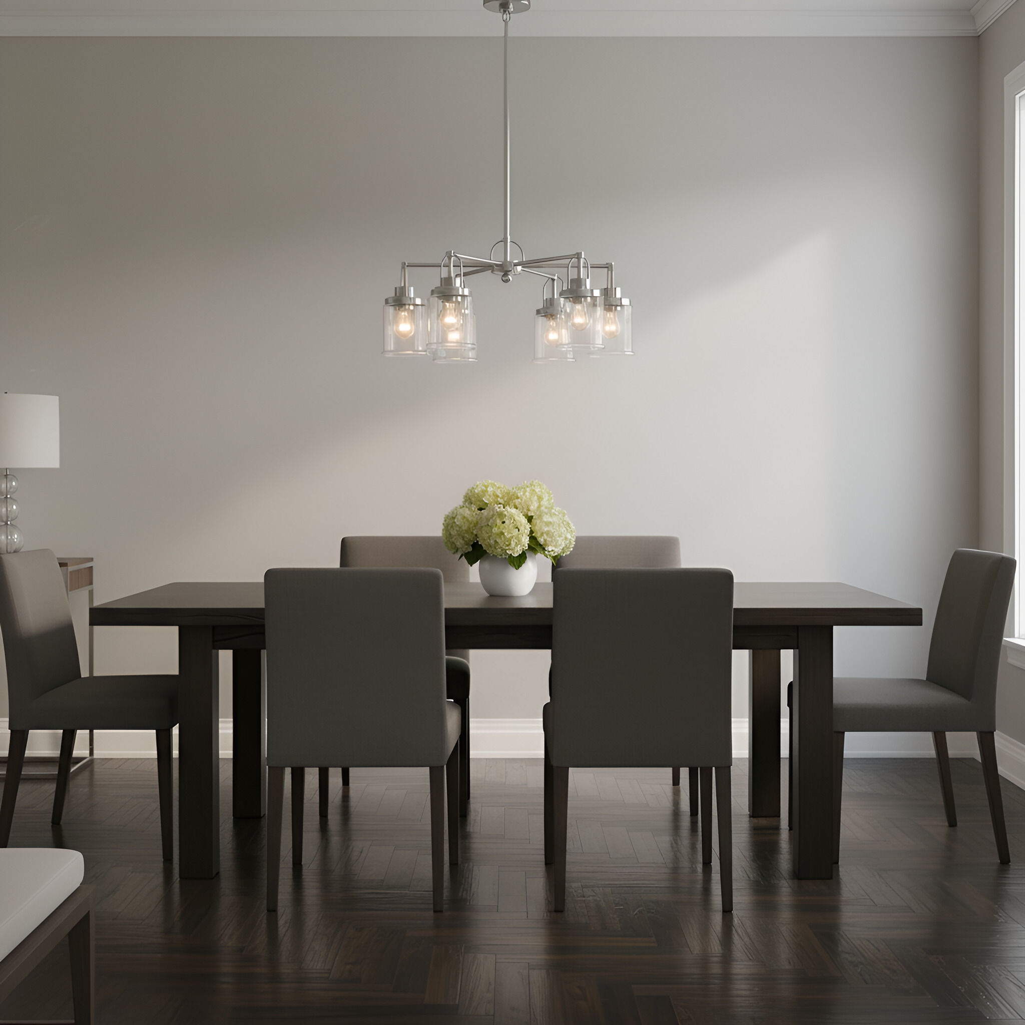 Anders 5 Light 24 inch Brushed Nickel Chandelier Ceiling Light