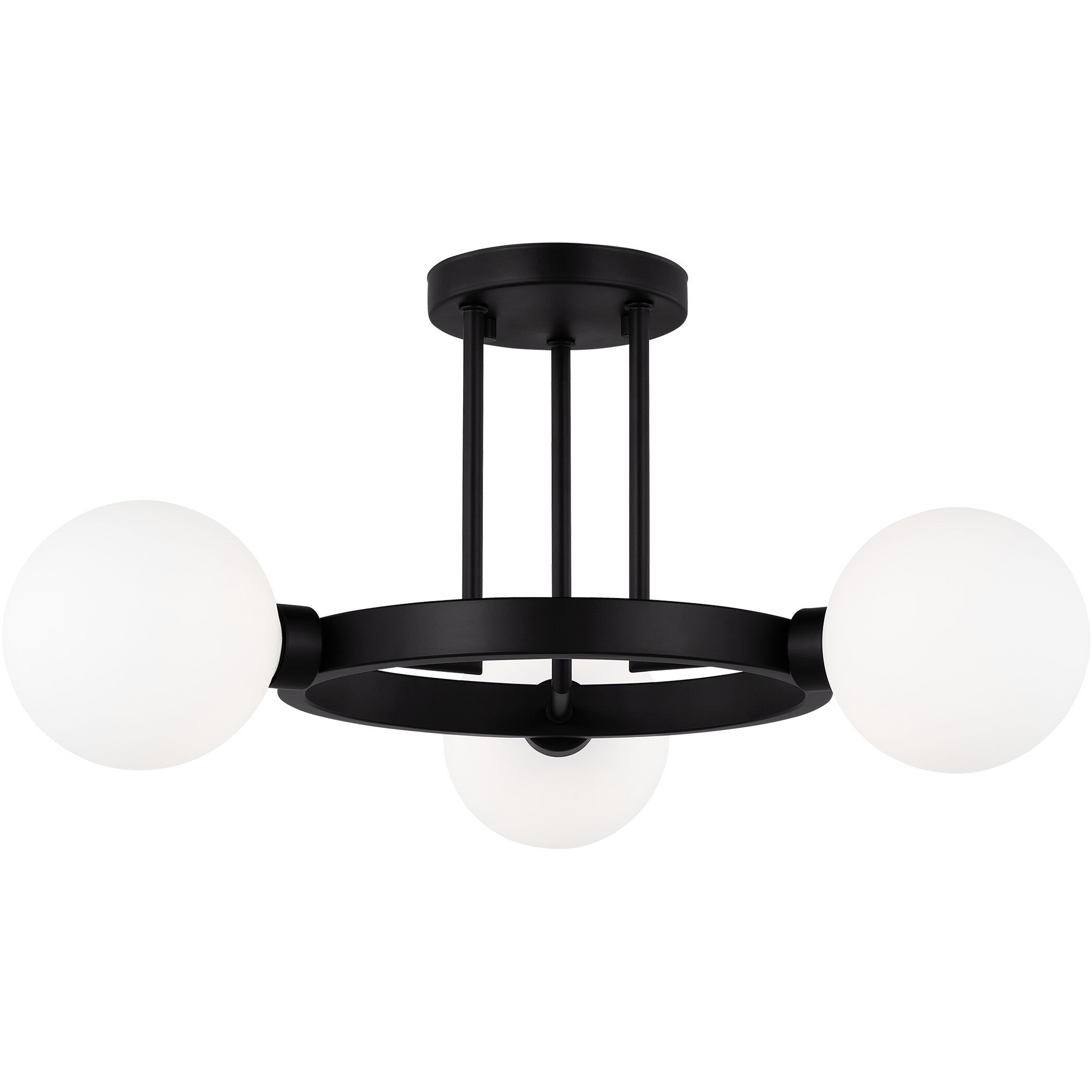 Sean Lavin Clybourn 3 Light 21 inch Midnight Black Semi-Flush Mount Ceiling Light