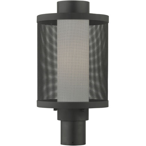 Nottingham 1 Light 18 inch Textured Black Outdoor Post Top Lantern