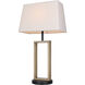 Burke 26 inch 60.00 watt Matte Black and Brushed Brown Table Lamp Portable Light