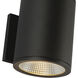 Nordic LED 6 inch Black Exterior Wall Light