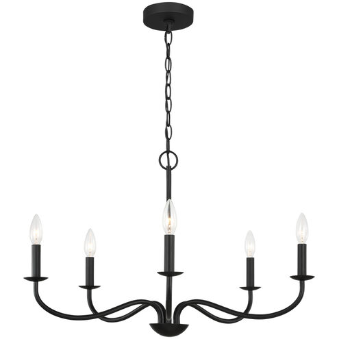 Abells 5 Light 28 inch Midnight Black Chandelier Ceiling Light
