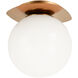 Razz 1 Light 7.5 inch Aged Gold Brass Flush Mount Ceiling Light