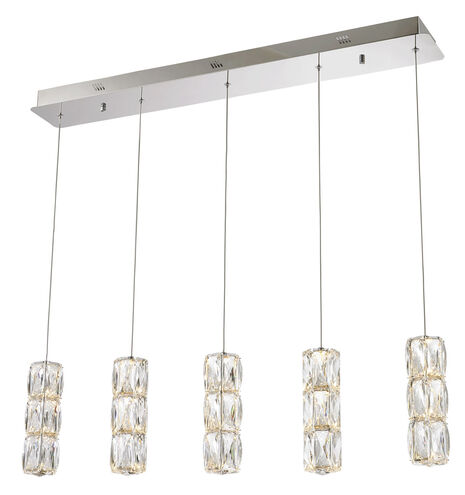 Polaris LED 36 inch Chrome Pendant Ceiling Light, Urban Classic