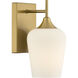 Octave 1 Light Warm Brass Wall Sconce Wall Light, Essentials
