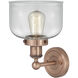 Bell Sconce Wall Light in Antique Copper, Clear