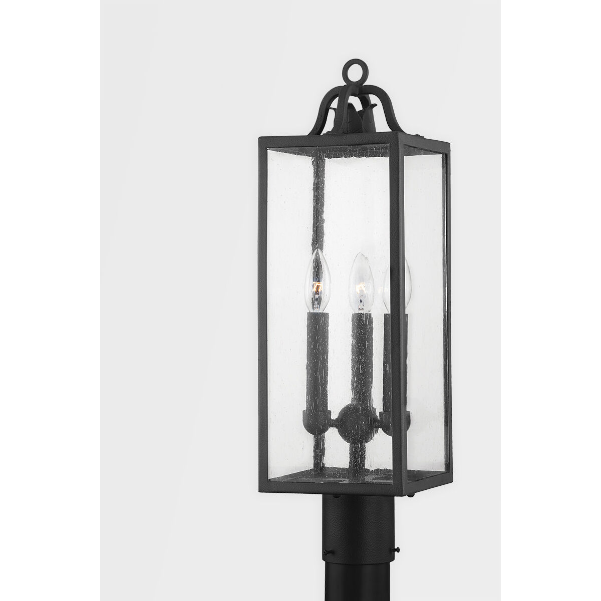 Caiden 3 Light 22 inch Forged Iron Post