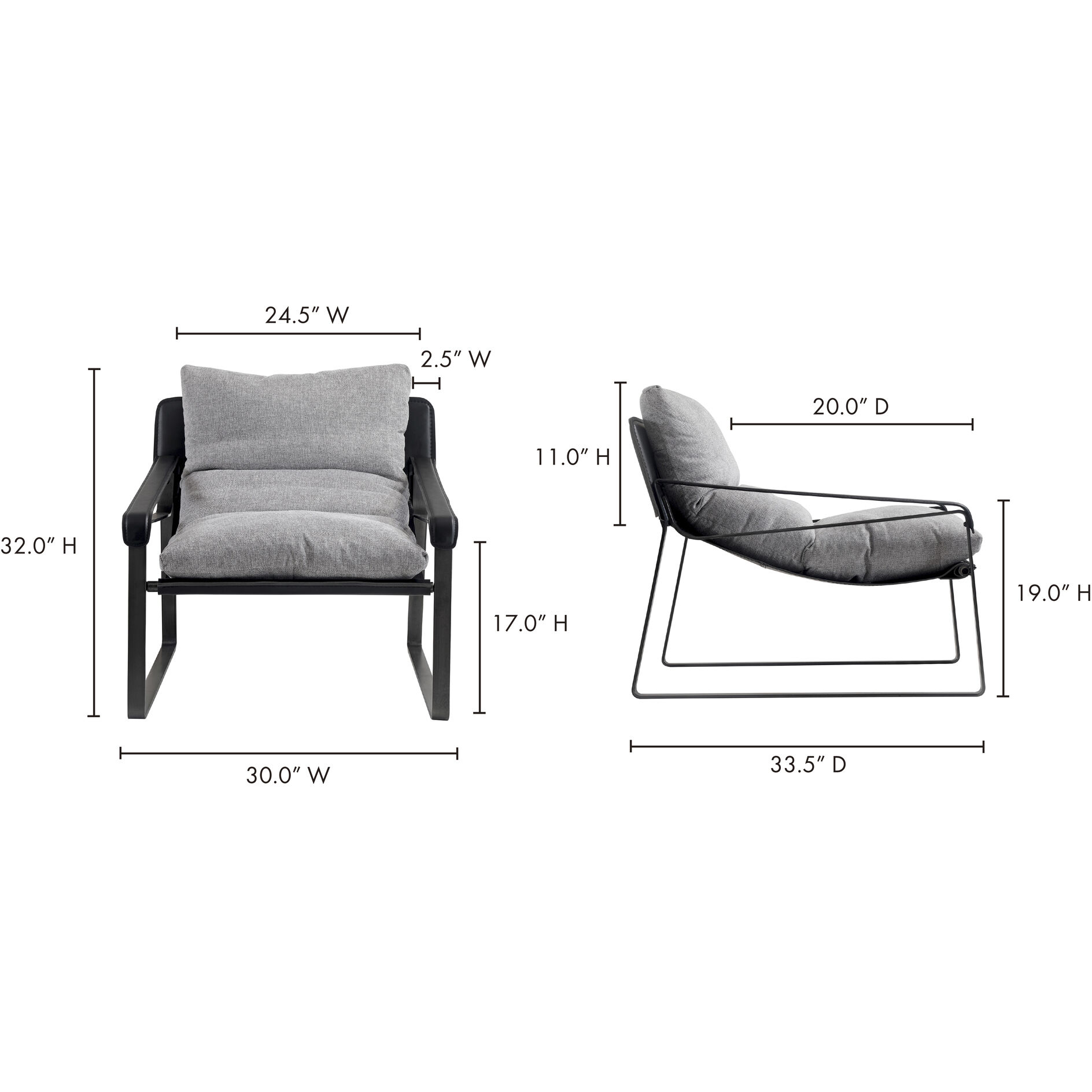 Connor Grey Club Chair