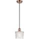 Ballston Niagra 1 Light 7 inch Antique Copper Mini Pendant Ceiling Light, Ballston