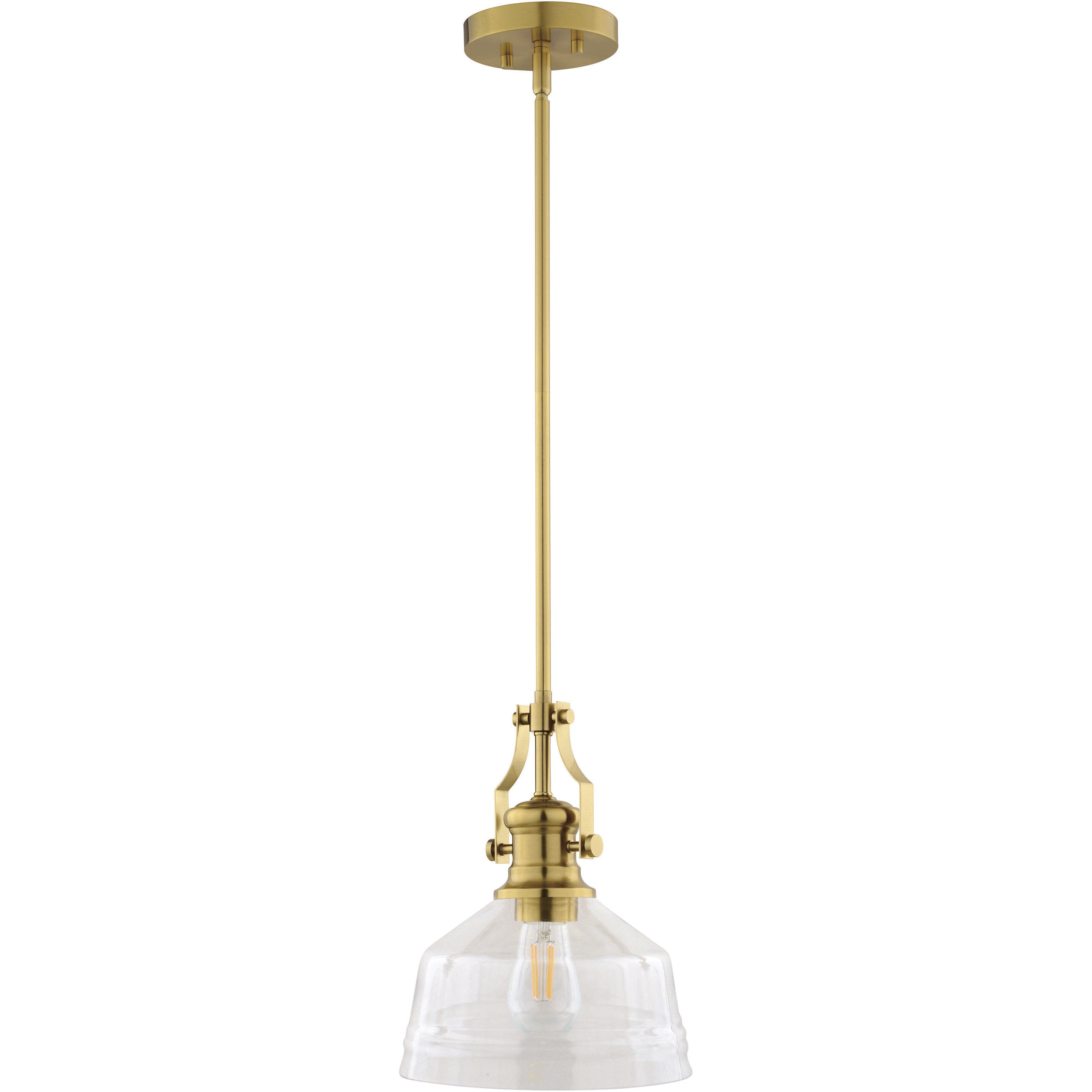 Beloit 1 Light 9 inch Brushed Gold Mini Pendant Ceiling Light