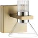 Blake LED 6.75 inch Champagne Gold and Polished Nickel Vanity Light Wall Light