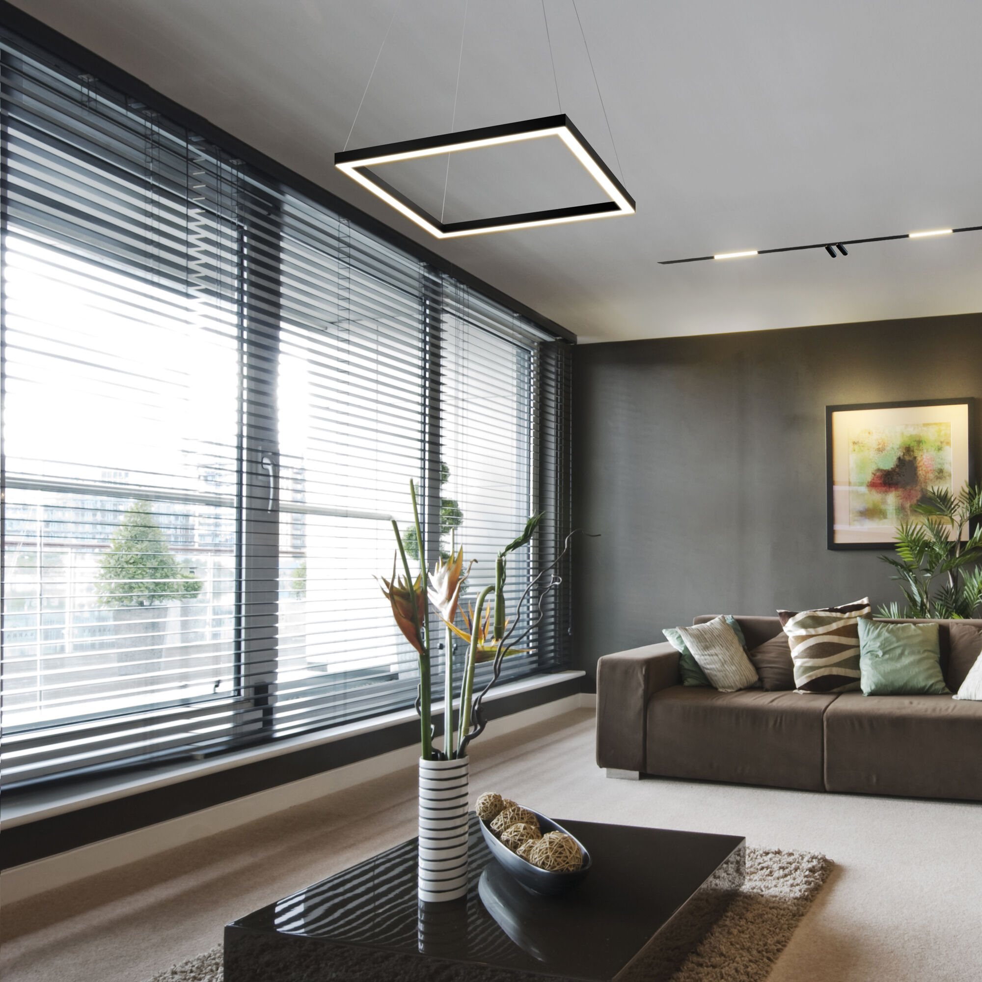 Atria 19.75 inch Black Pendant/Chandelier Ceiling Light