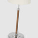 Thomas O'Brien Bryant2 27.5 inch 15.00 watt Polished Nickel and Natural Leather Wrapped Table Lamp Portable Light, Large