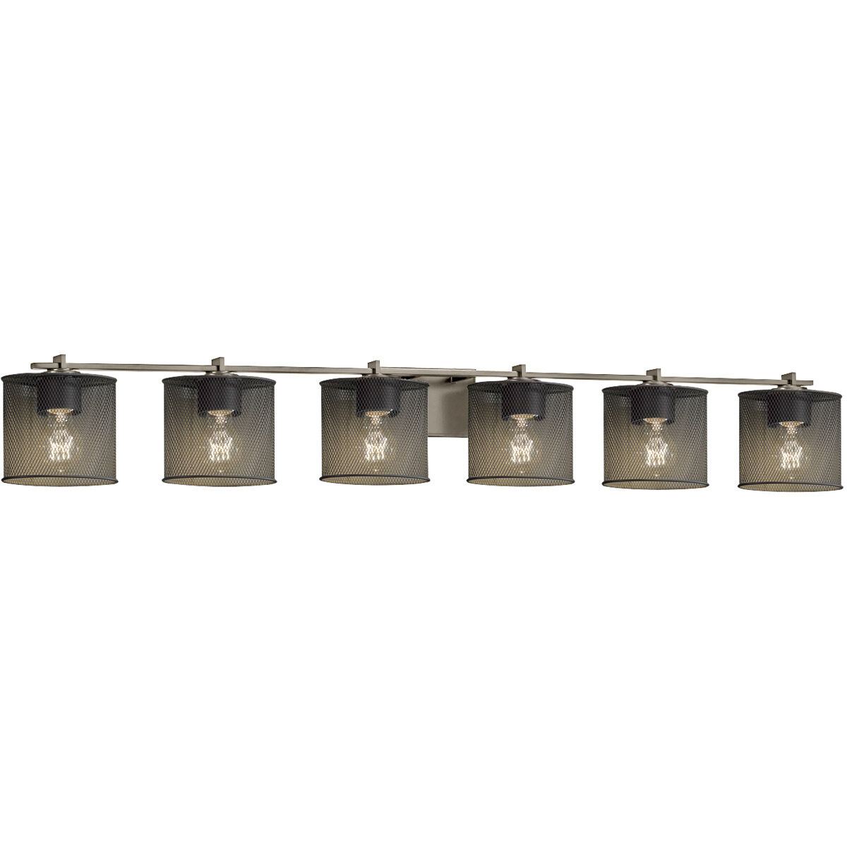 Wire Mesh 6 Light 54.00 inch Bathroom Vanity Light