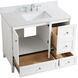 Sommerville 42 X 22 X 34 inch White Vanity Sink Set