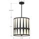 Royston 4 Light 17 inch Black Pendant Ceiling Light