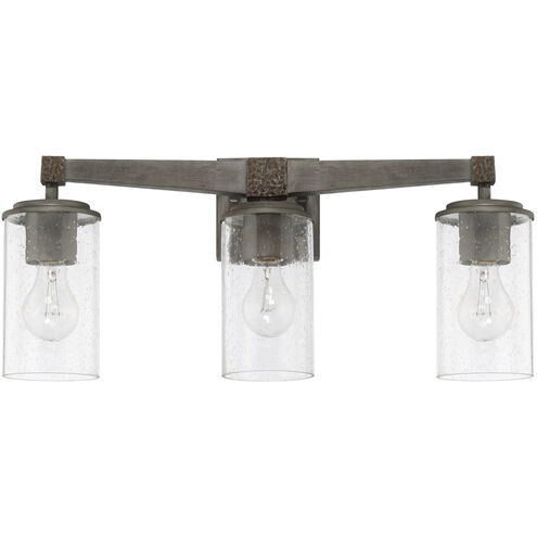 Zac 3 Light 23 inch Urban Grey Vanity Light Wall Light