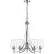 Joliet 5 Light 25 inch Chrome Chandelier Ceiling Light