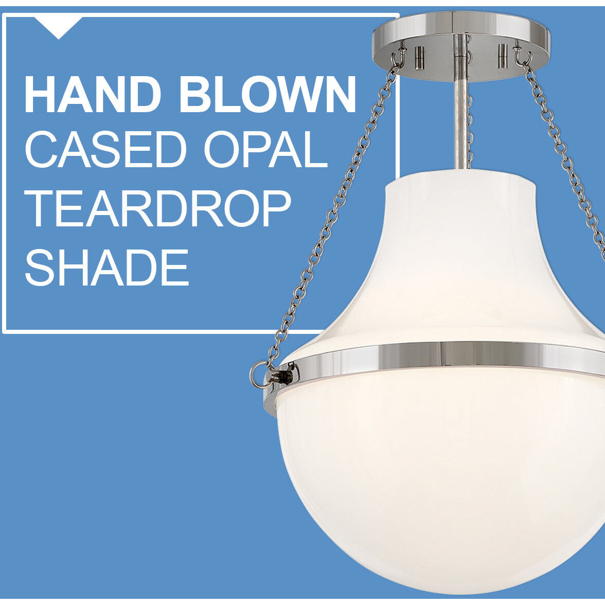 Collins 1 Light 15 inch Polished Nickel Semi-Flush Mount Ceiling Light, Medium