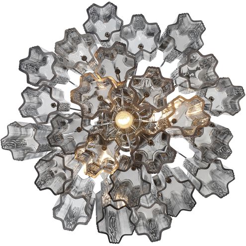 Addis 4 Light 17.75 inch Polished Chrome Semi Flush Ceiling Light in Smoke