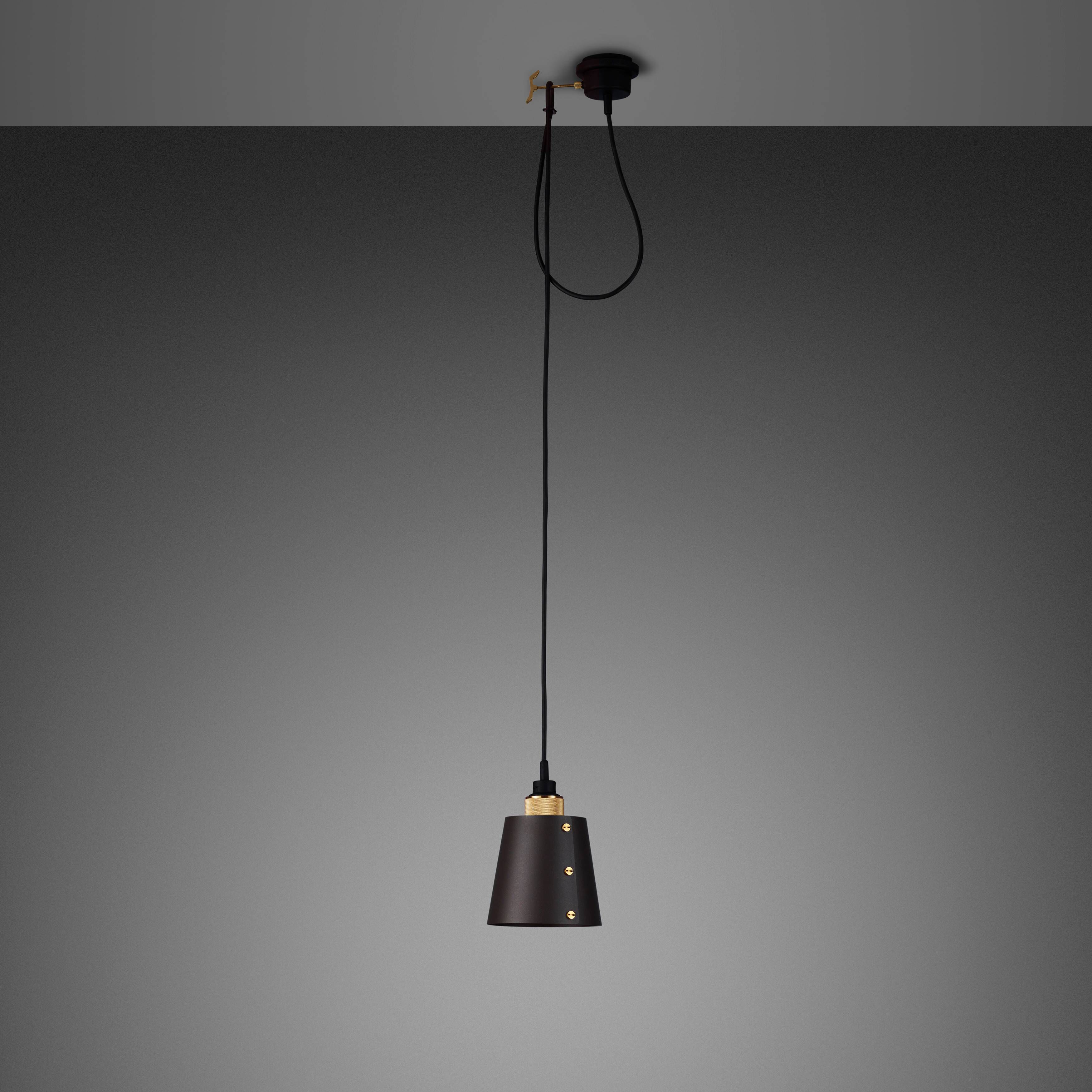 Hooked 1.0 LED 5.51 inch Graphite / Brass Pendant Ceiling Light