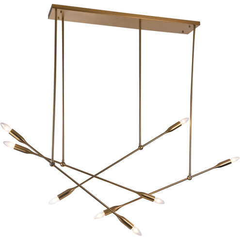 Canada 8 Light 7 inch Brass Chandelier Ceiling Light