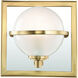 Axiom LED 6 inch Aged Brass Bath Bracket Wall Light